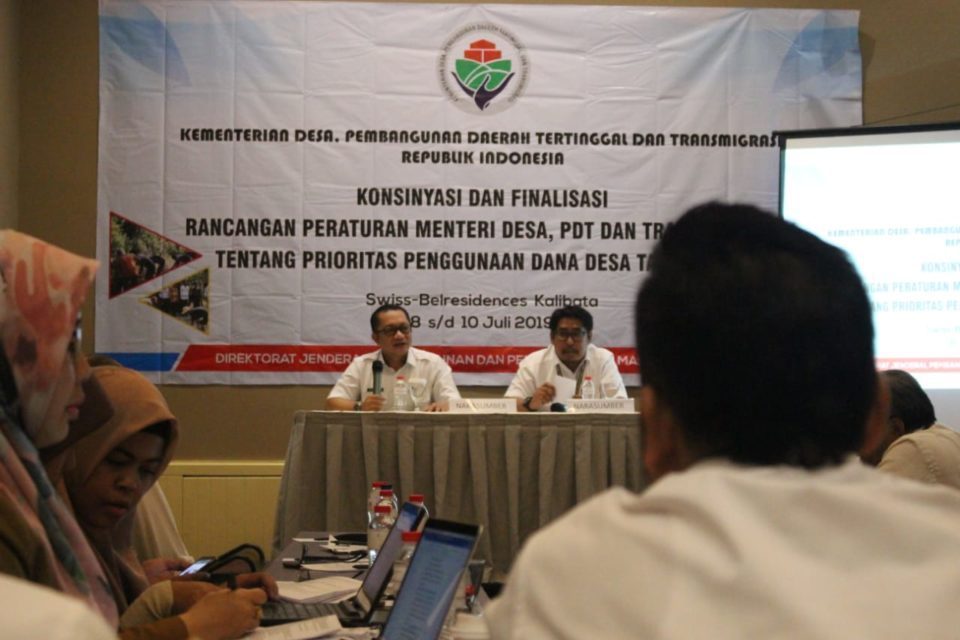 Rancangan Permendes Prioritas DD Tahun 2020 Dikebut
