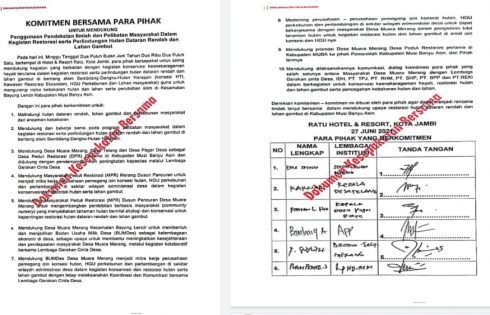 Dorong Komitmen Parapihak, Gerakan Cinta Desa Gelar Workshop Sosialisasi dan MoU Kegiatan Kombinasi Masyarakat Berbasis Pengetahuan  Restorasi