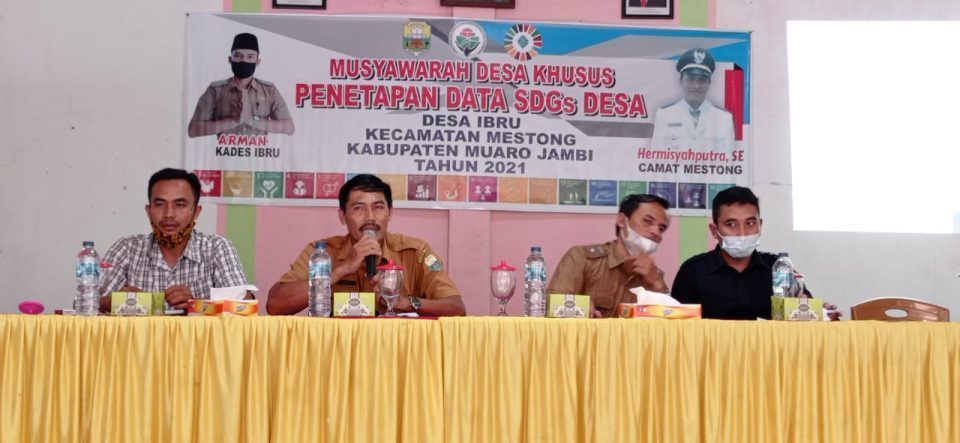 Pertama di Kecamatan Mestong, Desa Ibru Laksanakan Musdesus Penetapan Hasil Pendataan SDG’s Desa