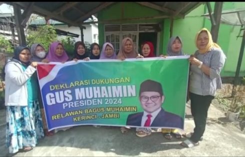 Komunitas Ibu-Ibu Komplek Pasar Siulak Kerinci Dukung Gus Muhaimin Capres 2024
