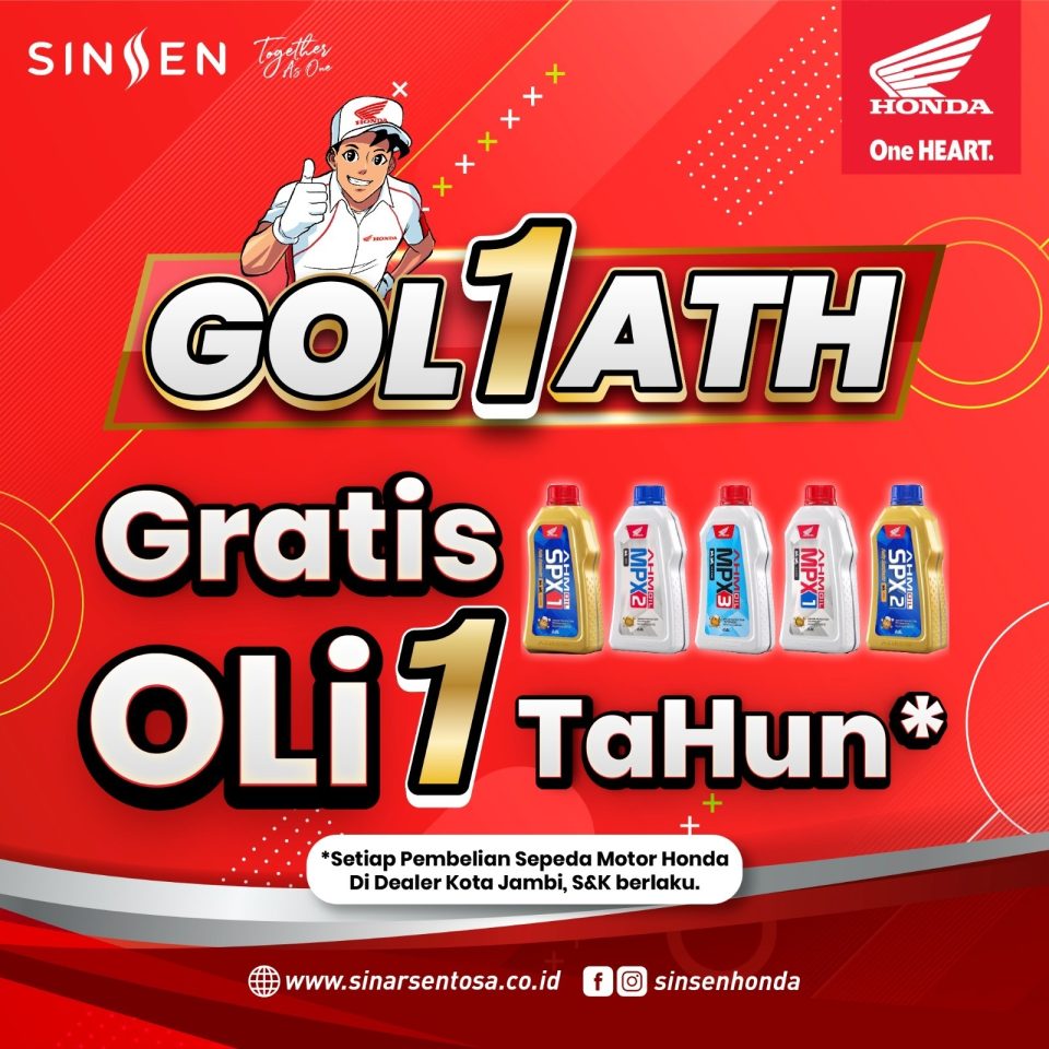 Beli Motor Honda Dapatkan Ganti Oli Gratis dan Servis 1 tahun Perawatan